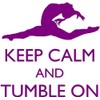 Gymnastics Wall Decal/Décor | "Keep Calm and Tumble On" |