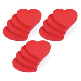 Evergreen Goods 12 Pads Red Heart Shaped Sticky Post Notes | Perfect for Anniversary, Birthday, Valentines Gifts | 100 Sheets per Pad - 76x76mm (3"x3")