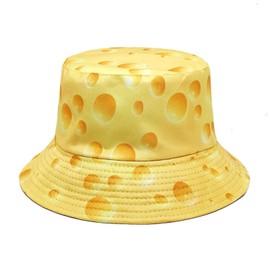 YAMEIZE Trendy Flower Bucket Hat for - Women Men Double-Side Fisherman Reversible Hat Sun Floral Hiking Beach Party Outdoor Yellow