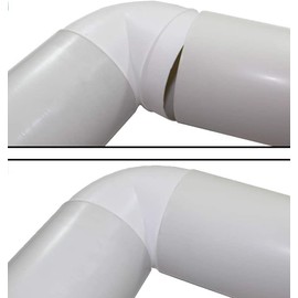 Fantronix 90 Degree Elbow Connector Bend 100mm - 4 inch Round Plastic Ducting Joint to Connect Round Duct Pipe or Flexible Hose Ventilation Pipe