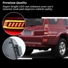 BINQIGOO Red housing LED Rear Bumper Reflector Lights Fog DRL