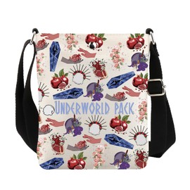 VAMSII Hades Persep Inspired Gifts ATOD Pomegranate Crossbody Bag Greek Mythology Bookish Gift Book Lover Merch (CAHadesPersepCross)