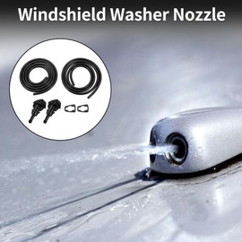 TUCKBOLD Washer Nozzle Fits Jeep Patriot 2009-2017 Front Black Window Washer Nozzle No.5303834AB 2 Gaskets 2 Pcs 1 Meter Fluid Hose 1 Set
