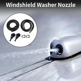 TUCKBOLD Washer Nozzle Fits Jeep Patriot 2009-2017 Front Black Window Washer Nozzle No.5303834AB 2 Gaskets 2 Pcs 1 Meter Fluid Hose 1 Set