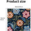 ZFENGYYUAN NAVY Flower Pillow Covers 45x45 cm Cushion Covers Polyester