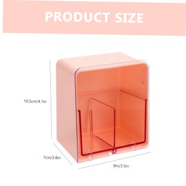 Vaguelly Cotton Pad Dispenser Storage Box 2 Sections Makeup Storage Organizer Plastic Lid for Bathroom Vanity Decor