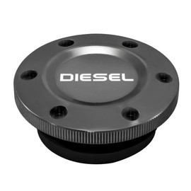 2013-2017 VMS Racing Magnetic Fuel Cap in Gunmetal Anodized Billet Aluminum Compatible with Dodge Ram Cummins Diesel and Ecodiesel 13 14 15 16 17 2013 2014 2015 2016 2017 GUN METAL