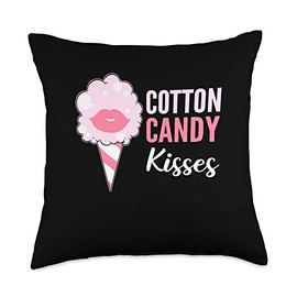 Cotton Cady Kisses Foodie Person Throw Pillow, 18x18, Multicolor