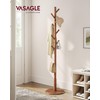 VASAGLE Solid Wood Coat Rack, Free Standing Hall Coat Tree
