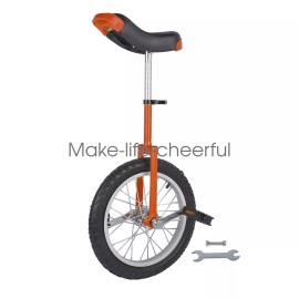 OE QUALITY 16Inch Steel Rim Unicycle Electric Skidproof Cycling Sports Exercise Tool Orange