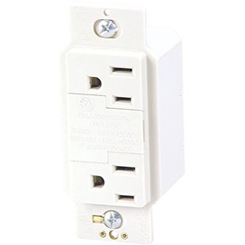 Eaton Surge Duplex 15A 125V Receptacle with Audible Alarm without Wallplate, White