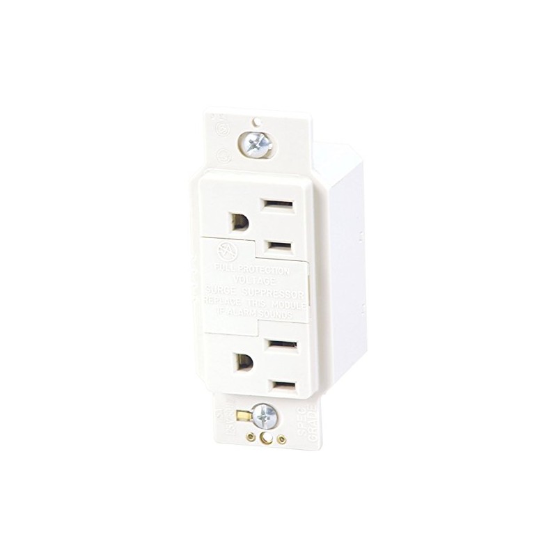 Eaton Surge Duplex 15A 125V Receptacle with Audible Alarm without