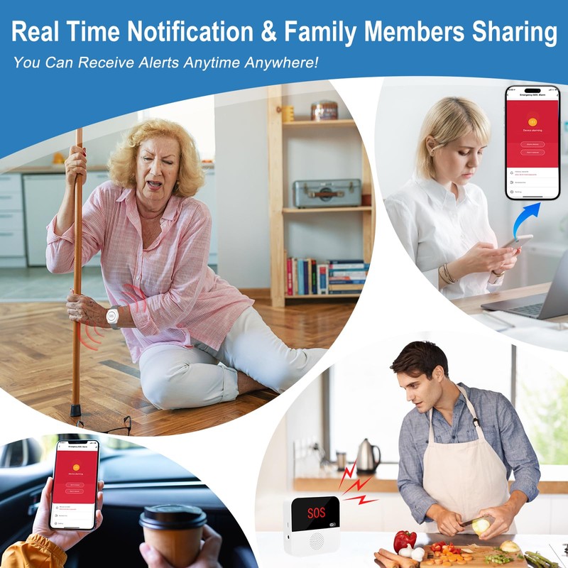WiFi Caregiver Pager System Life Alert Systems for Seniors No