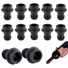 12Pcs Vacuum Wine Stoppers Wine Saver Wine Preserver,Resealable Wine Pump Vacuum Stoppers,Reusable Rubber Bottle Stopper Bottle Corks for Preserve Wine Flavor Wine Accessories