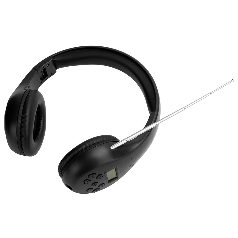 Vbestlife Personal FM Radio Headphones, 3.5mm Teaching Headset, External Antenna