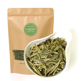 GOARTEA 2Pcs 250g / Total 17.6oz Premium Xihu Longjing Dragon Well Dragonwell Spring Green Tea Loose Leaf Chinese West Lake Long Jing Tea