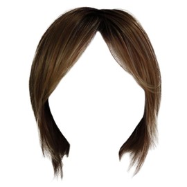 GABOR Kinetic Beauty Chin-Length Modern Edgy Bob Wig by Hairuwear, Average Cap - Light Brown