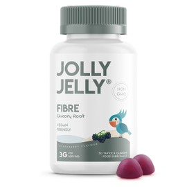 Prebiotic Fibre Gummies - 3g - Chicory Root Inulin, BlackBerry, Strawberry & Peach Flavour - Kosher, Halal - 60 Vegan Gummies.