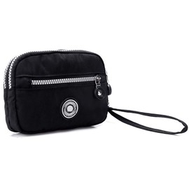 GFM® Womens Nylon Waterproof Wristlet Purse-Black-(S2-512-KL)