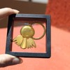 HEZEN Smile Angel Keychain,Car Key Pendant,Key Chain Charm, (Light Gold)