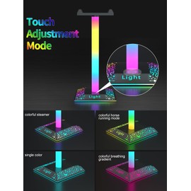 KANTUTOE RGB Headset Stand Desk Accessories, Headphone Stand with 1 Type-C Port, Headphone Holder with 10 Light Modes and Non-Slip Rubber, Best Gift for Husband, Kids, Boyfriend