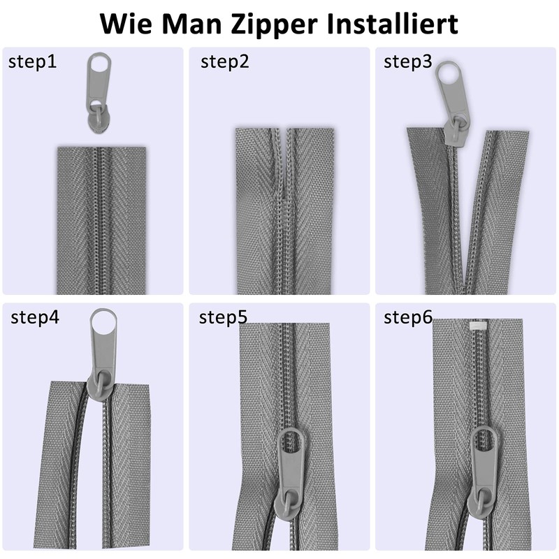yeestone Zipper - 2 m Continuous Zip with Zip End