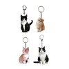 4 Pcs Multifunctional Cat Keychain Portable Key Accessories Cat Bag