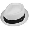 Lipodo Amatillo White Pork Pie Straw Hat Diamond Elegant Hat