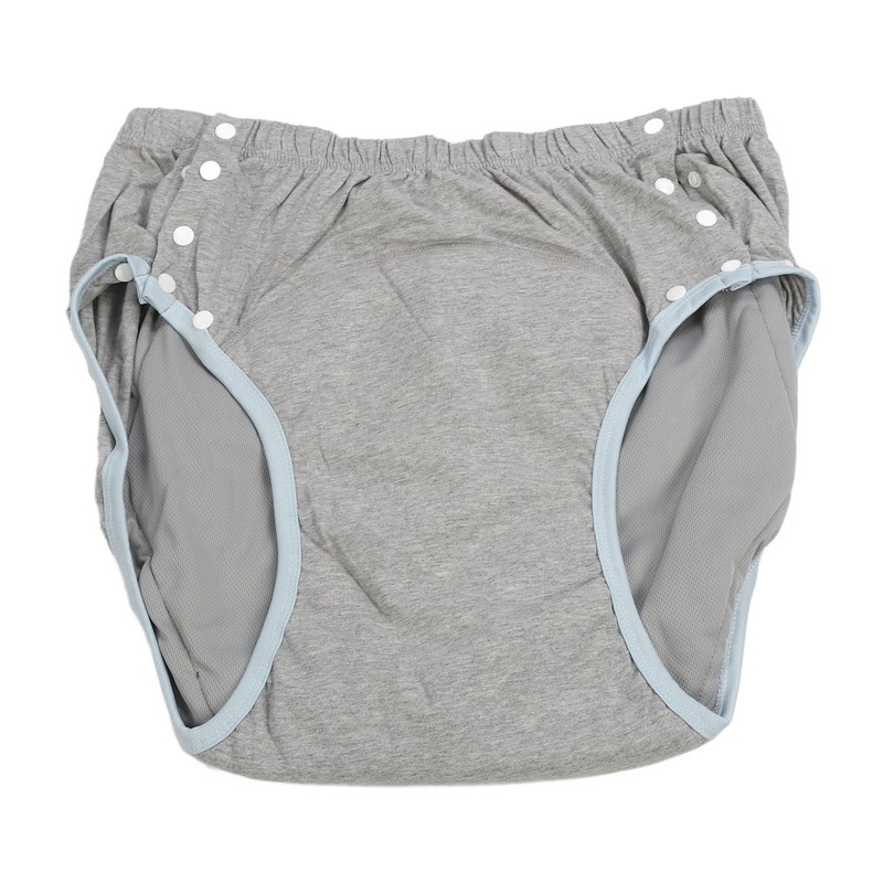 Adult Cloth Diaper XXL Light Gray High Absorption Leak Free