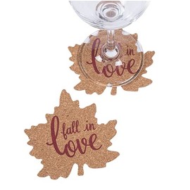 Fall Wedding Leaf Cork Coaster - Party Supplies - 24 Pieces