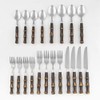 CAMBRIDGE Dark 20-Piece Bamboo-Style Flatware Service