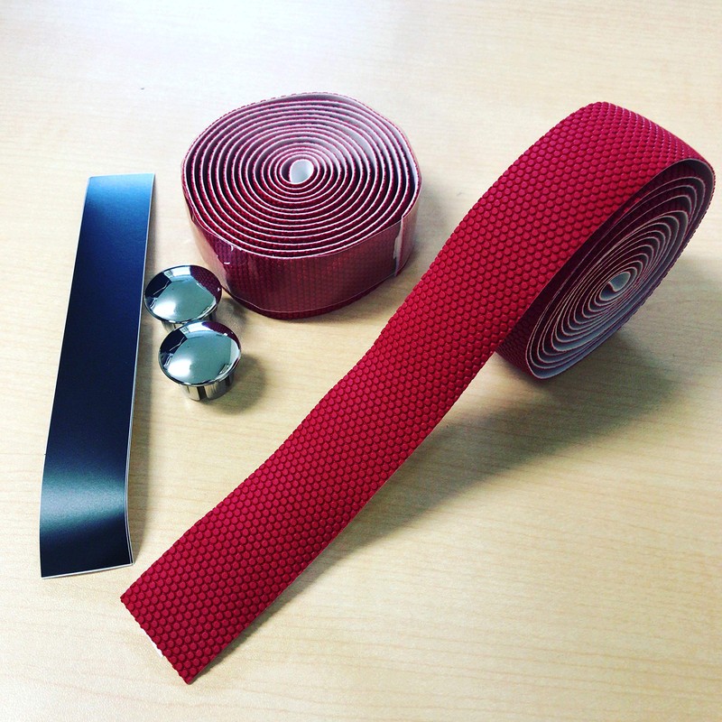NOGUCHI NBT-002 [High Grip] Red Bar Tape, Left and Right