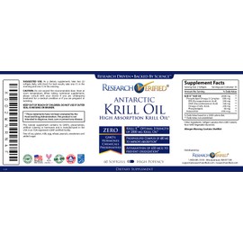 Research Verified Antarctic Krill Oil - Improve Heart Function, Boost Cognition - 2000mg - 60 Softgels - Made in The USA