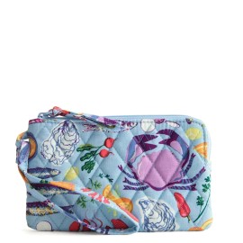 Vera Bradley NWT Vera Bradley Essential Zip Wristlet Seafood Boil Wallet Organizer