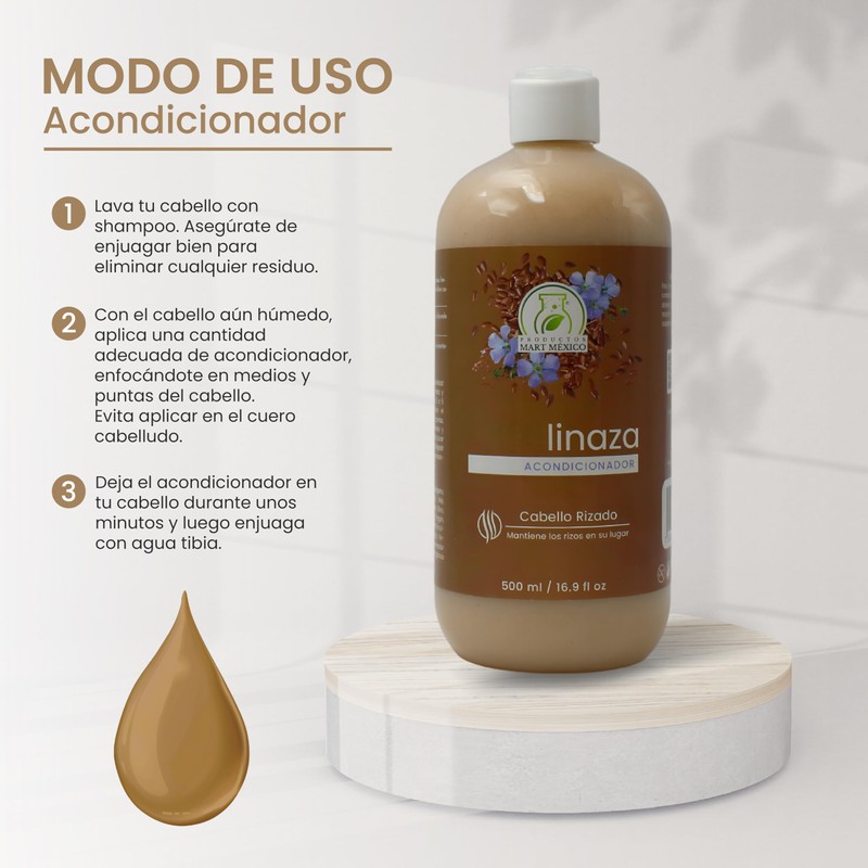Acondicionador de Linaza Productos Mart Mexico 500 Ml