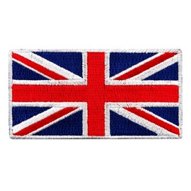 British Union Jack Embroidered Patch England Flag UK Great Britain Iron-On Emblem