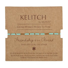 KELITCH Miyuki Beaded Anklets Braided Flower Anklets Friendship Adjustable Sunflower Anklets for Women (01E)