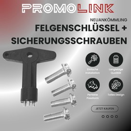 PROMOLINK Anti-Theft Wheel Nuts and Security Key Rim Key Compatible with Renault Clio Espace Kangoo Megane Opel 7700422600