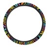 Brosoneto Rainbow Zebra Steering Wheel Cover for Women Men Car