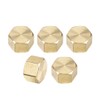 uxcell 1/8-Inch Brass Cap 5pcs PT1/8 Female Pipe Fitting Hex