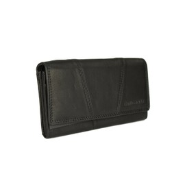 Hill Burry Vintage Leather Women's Purse Blue / Brown / Grey / Green / Red / Black / Pink, Soft Leather 17.5 x 10 x 3 cm (W x H x D), Black