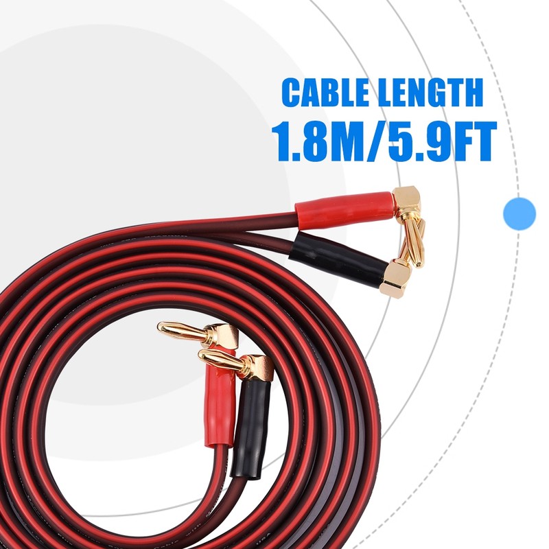 HI-FI Pure Copper Speaker Cable Right Angle L Type Banana