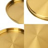 Biugaaufai 6 Pcs 12 Inch Gold Round Serving Tray, Stainless