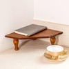 Wood Corner Counter Shelf Framehouse Decorative Tray Stand for Kitchen