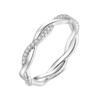 Oivley Wedding Band for Women Twisted Rope 925 Sterling Silver