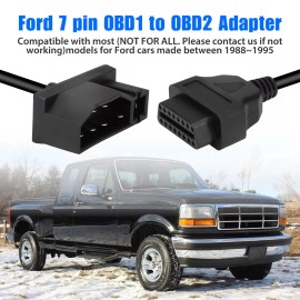 Cahuczlhoz For Ford 7 pin OBD1 to OBD2 Adapter Code Reader Scanner Check Engine Repair Tool