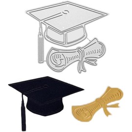 1 Pcs New Happy Graduation Hat Metal Cutting Dies,Christmas Die Cuts,DIY Scrapbooking Artist Cutting Dies Stencil Template Molds for DIY Card Making Embossing Photo Decorative