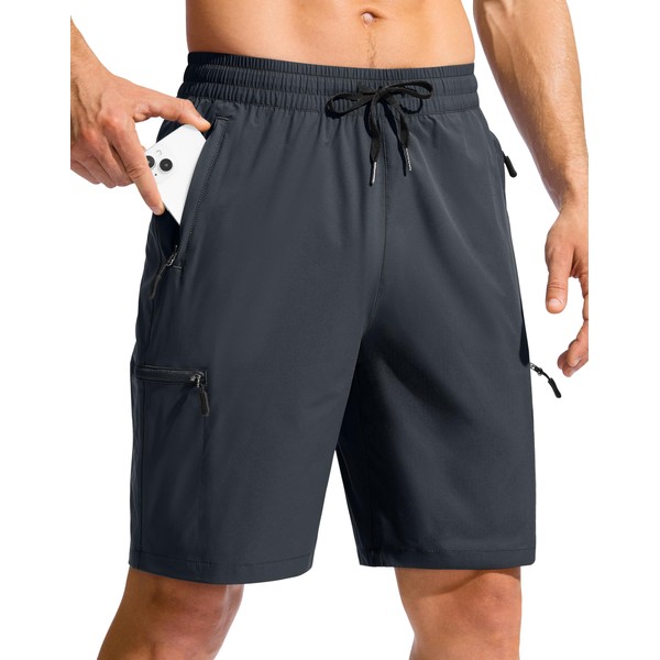 Pudolla Mens Board Shorts 9" Quick Dry Beach Shorts with