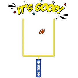 VWAQ Field Goal Post Decal - Football Wall Decals for Boys Room Decor - PAS28 (47" H X 36" W)