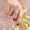 Wuziwen 1 Carat Wedding Infinity Band Bridal Ring Sets Princess
